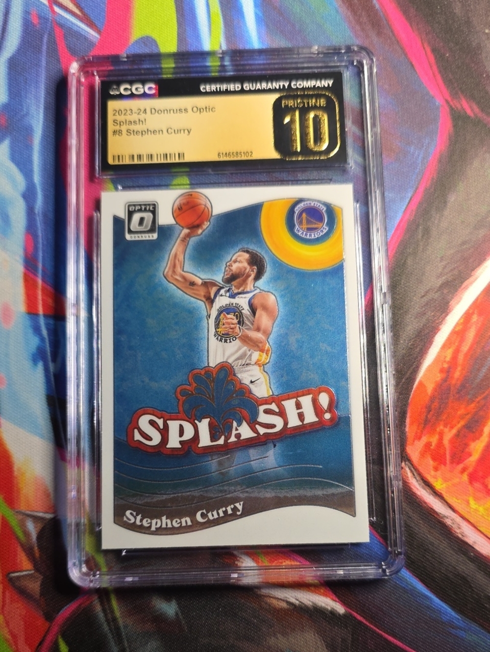 Donruss Optic Splash Stephen Curry Trading Card - Blue